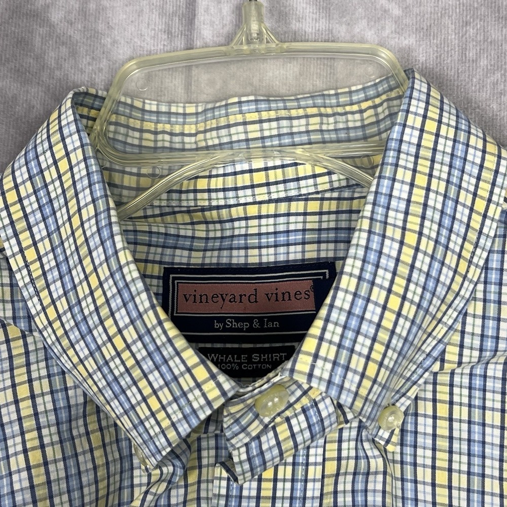 Vineyard Vines by Shep & Ian‎ Men's Large Whale Shirt 100% Cotton Plaid